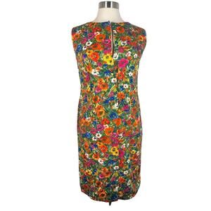 Vintage 70s Tori Richard Honolulu Floral Sheath Dress 6 w/ Pockets USA